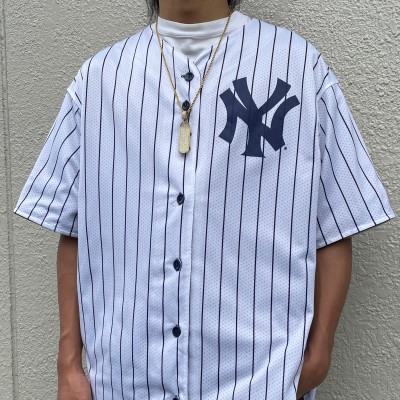 MLB ニューヨークヤンキース チーム系 ゲームシャツ ベースボールシャツ リバーシブル ワンポイント 刺繍 マジェスティック 古着 古着屋 埼玉 ストリート オンライン 通販 | Vintage.City ヴィンテージ 古着