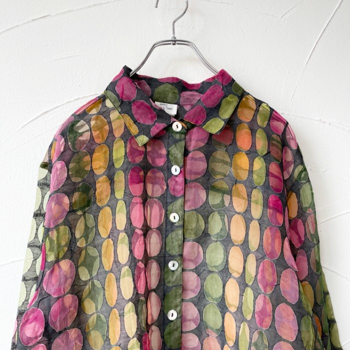 Patterned sheer shirt シアーシャツ 柄シャツ | Vintage.City 빈티지숍, 빈티지 코디 정보