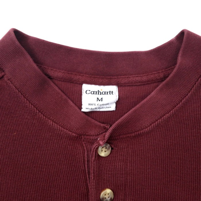 Carhartt ビッグサイズ サーマル ヘンリーネック ロングスリーブTシャツ M ボルドー コットン | Vintage.City 古着屋、古着コーデ情報を発信
