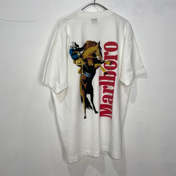 90s USA Marlboro マルボロTシャツ プリントT ポケT 白 XL | Vintage.City