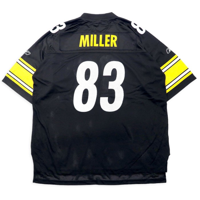Reebok NFL ゲームシャツ 2XL ブラック ナイロン メッシュ Steelers ナンバリング ビッグサイズ | Vintage.City 古着屋、古着コーデ情報を発信