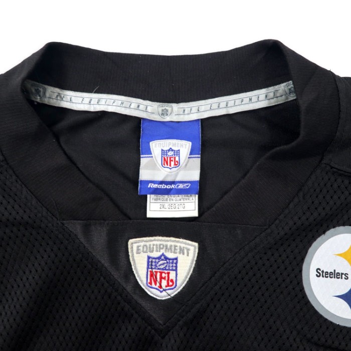 Reebok NFL ゲームシャツ 2XL ブラック ナイロン メッシュ Steelers ナンバリング ビッグサイズ | Vintage.City 古着屋、古着コーデ情報を発信