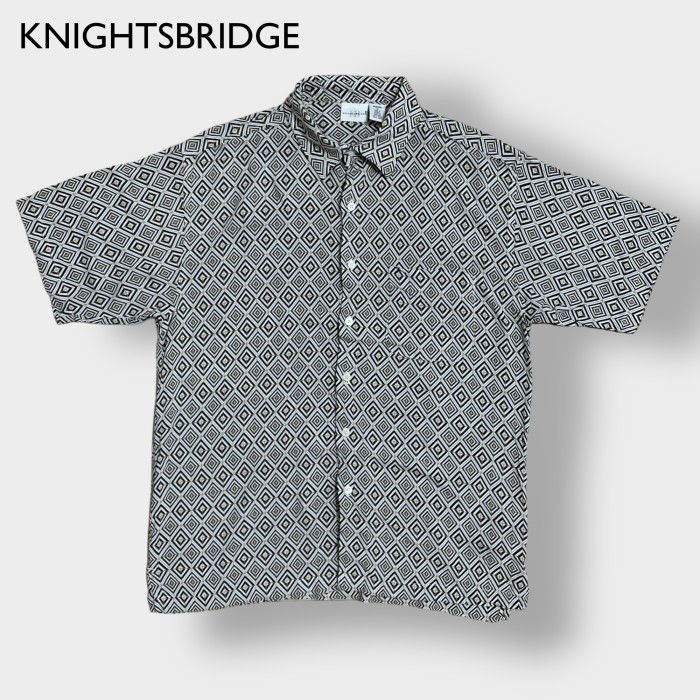 KNIGHTSBRIDGE】半袖シャツ 柄シャツ オールパターン 総柄 柄物