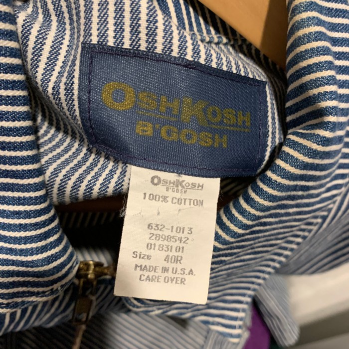 70s OSHKOSH ヒッコリー ワークジャケット ブルゾン ストライプ