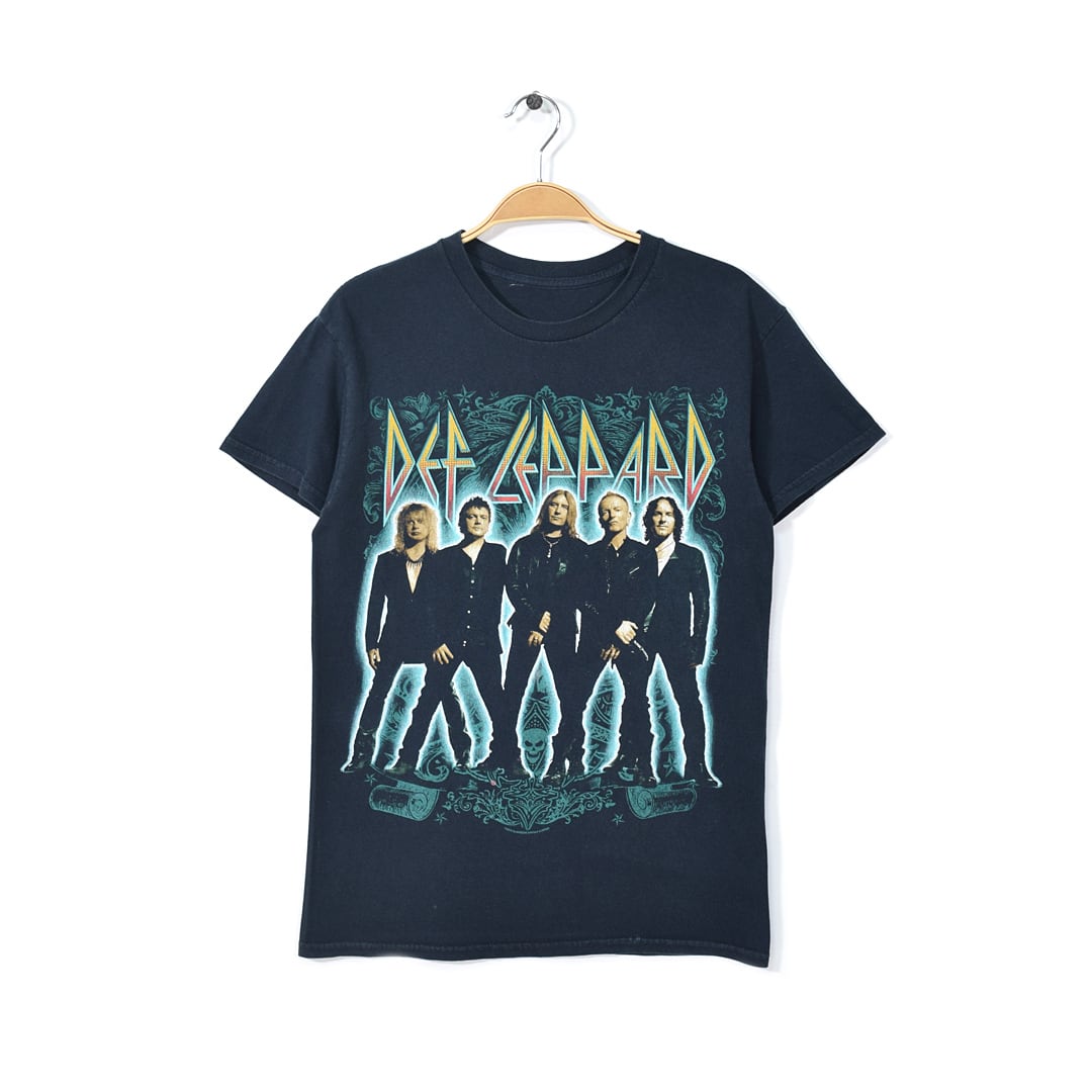 デフレパード ハードロックTシャツ バンドTシャツ 黒 DEF LEPPARD ...