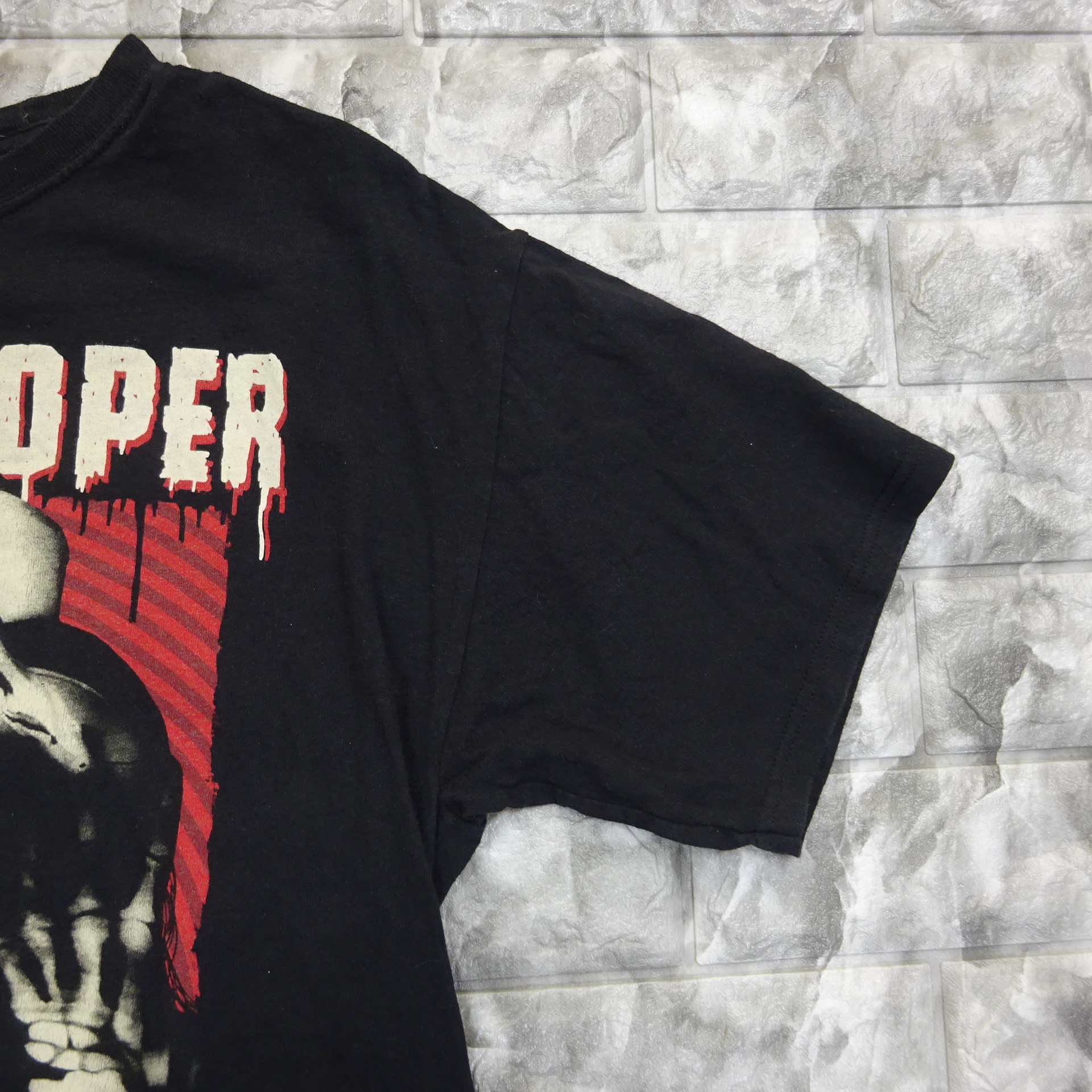 アリスクーパー ツアーTシャツ L ブラック 半袖 レッド バックプリント 黒 7976 | Vintage.City