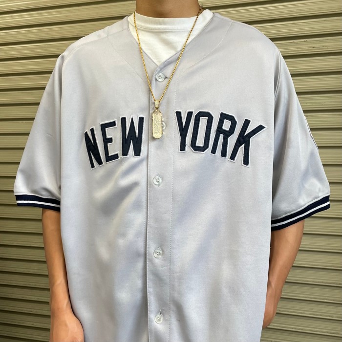 00s MLB ニューヨークヤンキース ゲームシャツ ベースボールシャツ