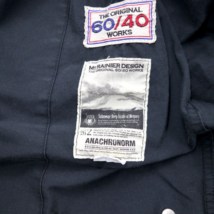 Anachronorm × Mt Rainier Design 60/40クロス マウンテンジャケット M ネイビー コットン ナイロン 未使用品 | Vintage.City 古着屋、古着コーデ情報を発信