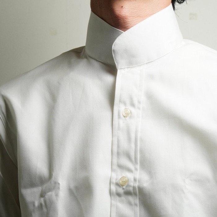 Italian Navy Stand Collar Officer Shirt【DEADSTOCK】 | Vintage.City 古着屋、古着コーデ情報を発信