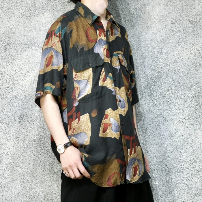 レア物【SILK CLUB】vintage シルクシャツ オーバーサイズ