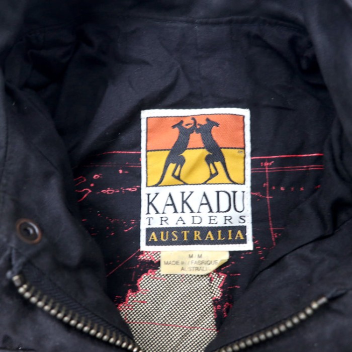 オーストラリア製 KAKADU オイルド モーターサイクルジャケット インターナショナル M ブラック コットン ダブルジップ | Vintage.City 古着屋、古着コーデ情報を発信