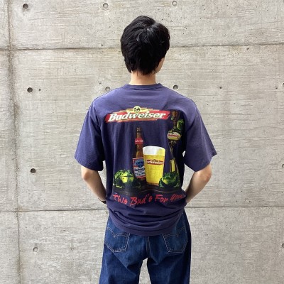 90's アメリカ製 Budweiser/バドワイザー ヴィンテージTシャツ 半袖 
