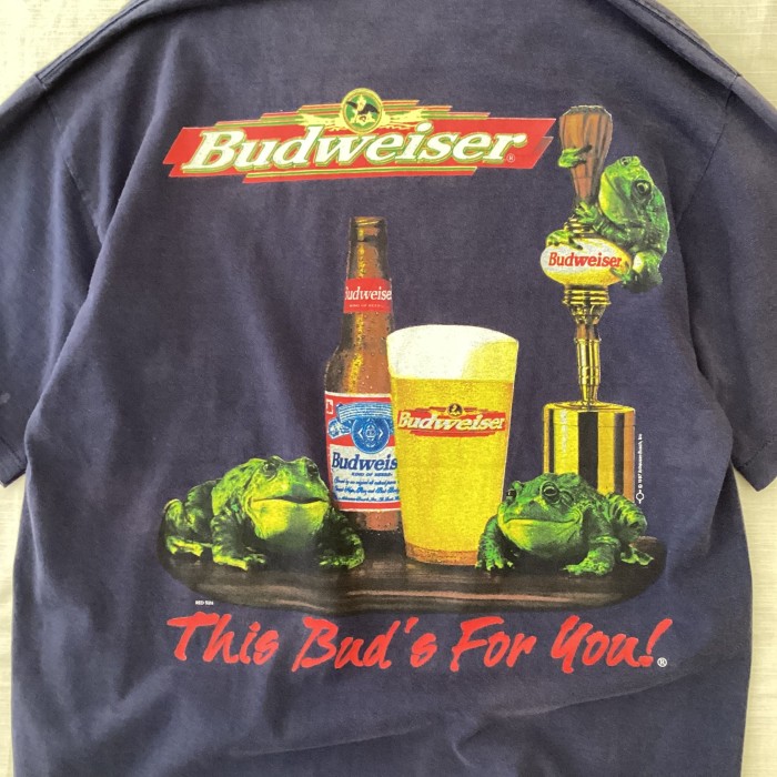 90's アメリカ製 Budweiser/バドワイザー ヴィンテージTシャツ 半袖T
