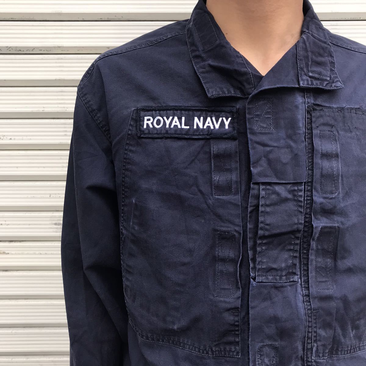 良品 英国 Royal Navy イギリス軍 コンバット ジップアップ シャツ ...