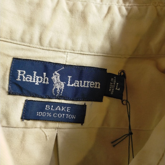 90s ラルフローレン Ralph Lauren / ボタンダウン シャツ/ BEIGE / 16 / USED | Vintage.City 古着屋、古着コーデ情報を発信