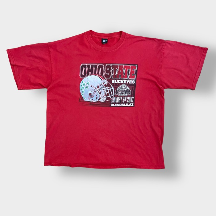【STARTER】Tシャツ オハイオ州立大学 OHIO STATE プリント バックアイズフットボール BUCKEYES 2XL ビッグシルエット レッド スターター 半袖 夏物 us古着 | Vintage.City 古着屋、古着コーデ情報を発信