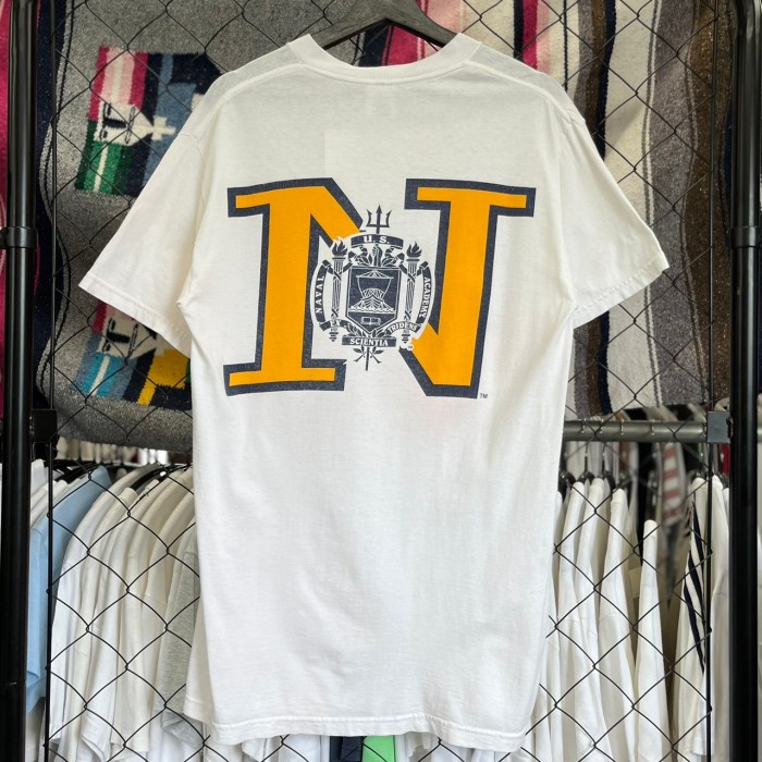 90s USA製 デザインTシャツ カレッジ系 ワンポイントロゴ バック ...