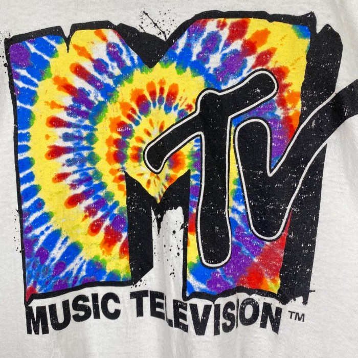 USA古着 MTV ミュージックテレビジョン Tシャツ ビッグロゴ 白 XL 