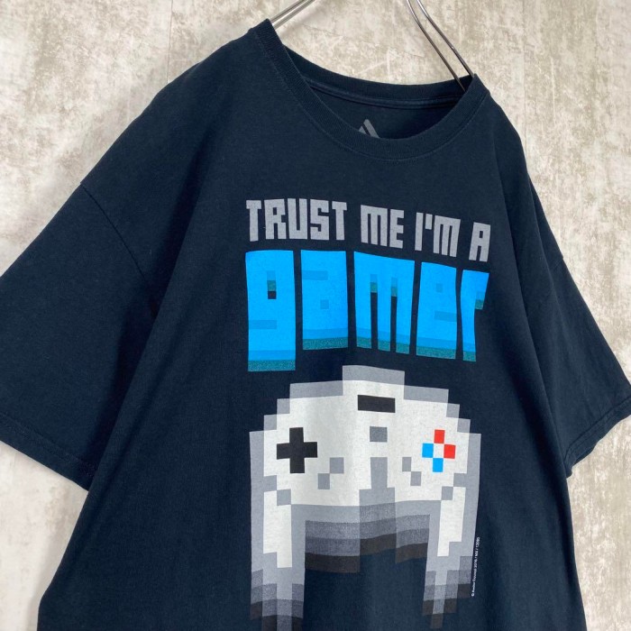 XL USA古着 Tシャツ GAMER ゲーマー コントローラー 黒 ブラック 