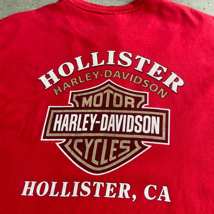 00年代 Harley-Davidson ハーレーダビッドソン ロゴ 両面プリント T