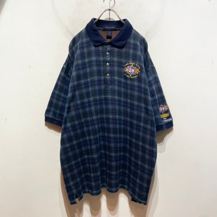 “SUPER BOWL” S/S Plaid Polo Shirt | Vintage.City 빈티지숍, 빈티지 코디 정보