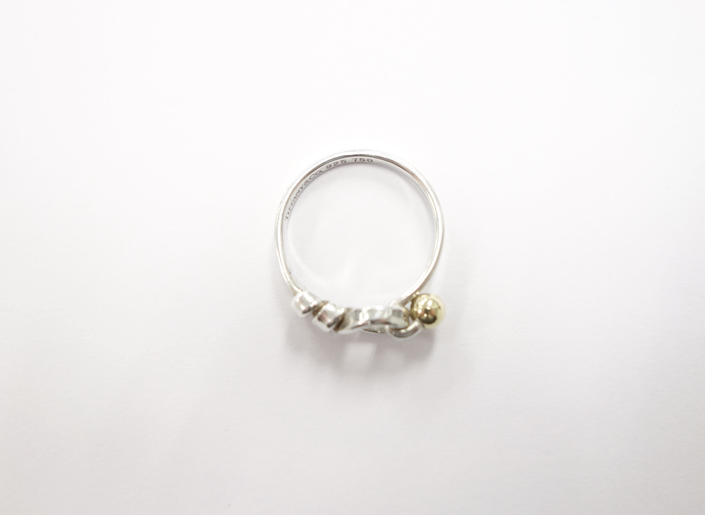 Tiffany & Co ティファニー フック&アイリング 指輪 silver925 18K 750