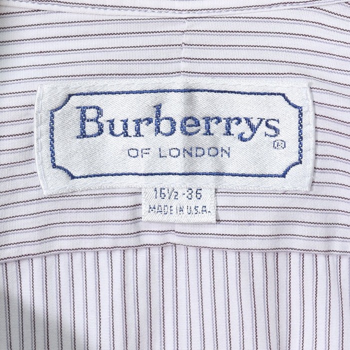 バーバリー USA製 ストライプシャツ コットン BURBERRY メンズ16.5-36 古着 @CA1038 | Vintage.City 古着屋、古着コーデ情報を発信