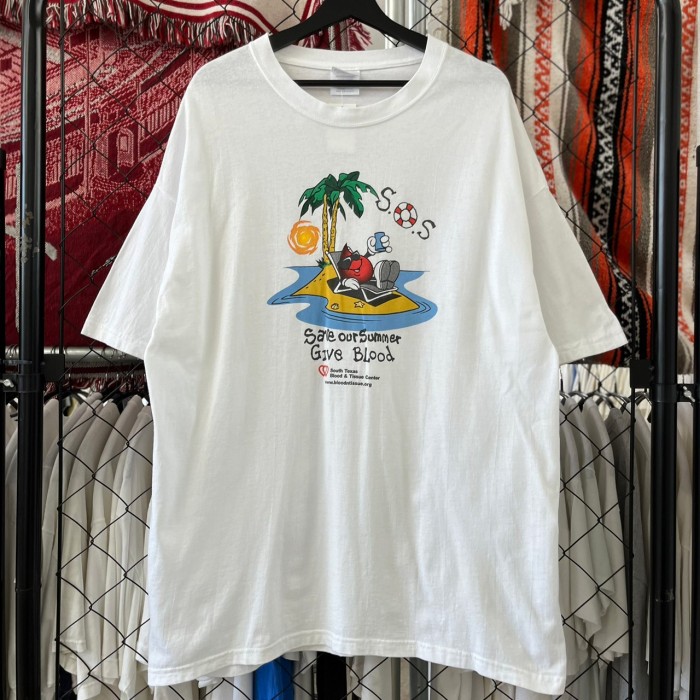 デザイン系 半袖Tシャツ サウステキサス プリント 夏 海 ビーチ