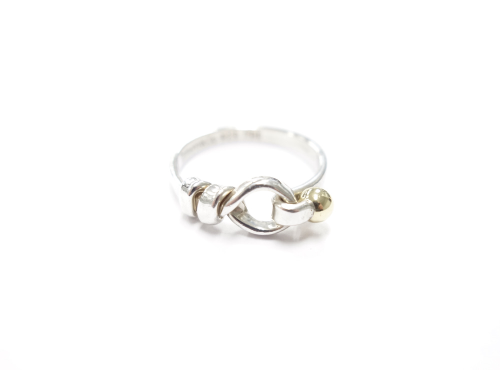 Tiffany & Co ティファニー フック&アイリング 指輪 silver925 18K 750