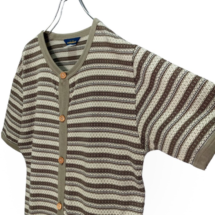 90s WOOLRICH S/S ethnic design knit shirt | Vintage.City 빈티지숍, 빈티지 코디 정보
