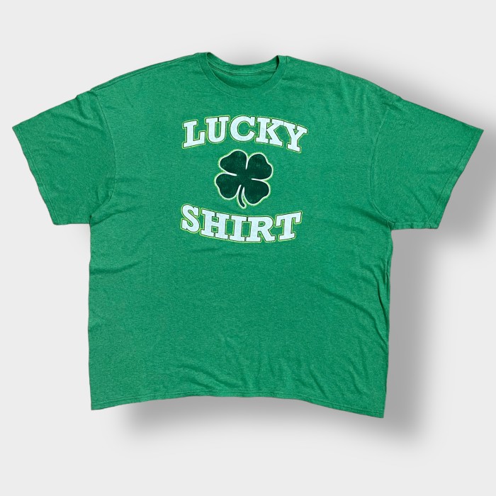 USA古着】LUCKY SHIRT ビッグシルエット アーチロゴ Tシャツ 四葉の ...