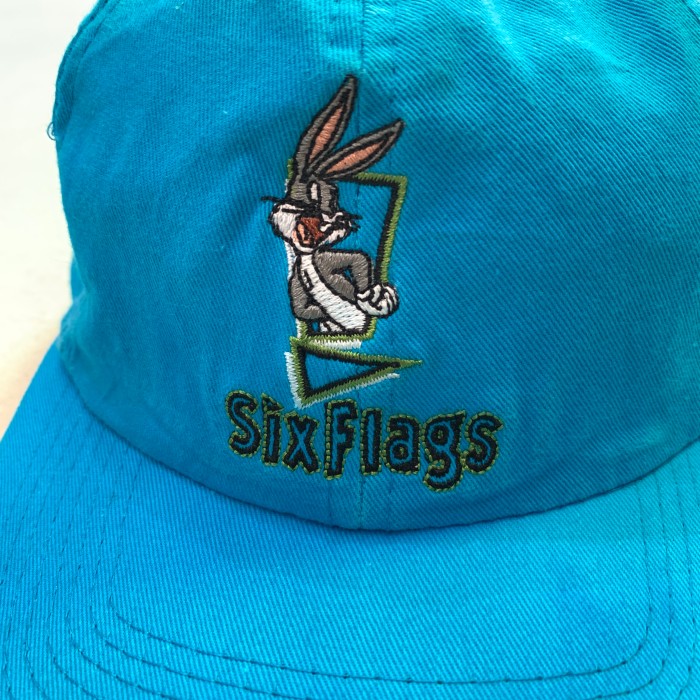 90s Six Flags ルーニーテューンズ 6パネルキャップ 帽子 ブルー | Vintage.City 古着屋、古着コーデ情報を発信