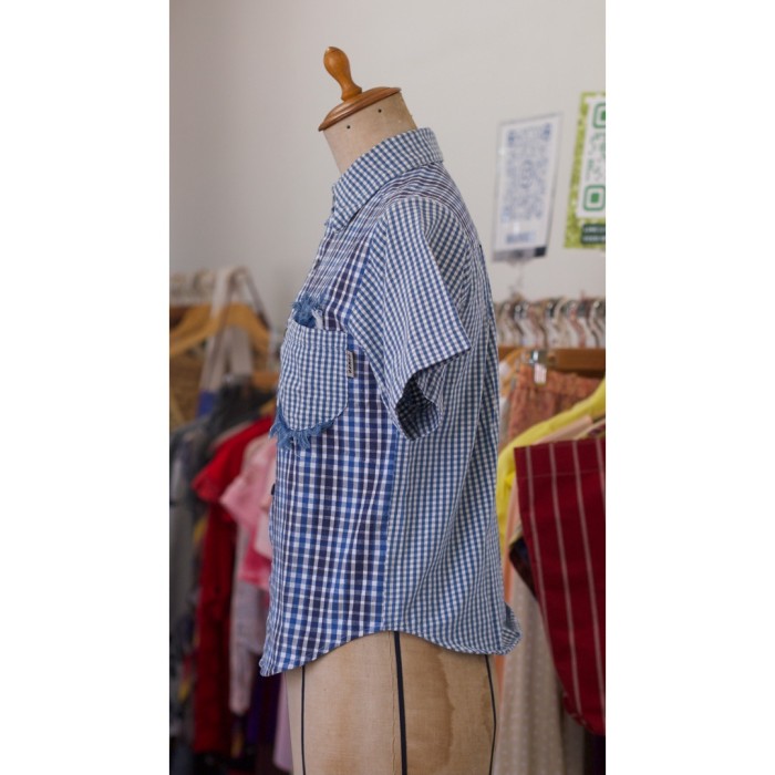 #723 GUESS / shirt 半袖シャツ ブルー USA | Vintage.City 빈티지숍, 빈티지 코디 정보