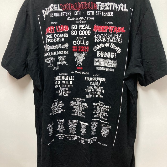 Diesel World Tour Festival 1978 メンズ 半袖 グラフィック Tシャツ L ブラック | Vintage.City 古着屋、古着コーデ情報を発信