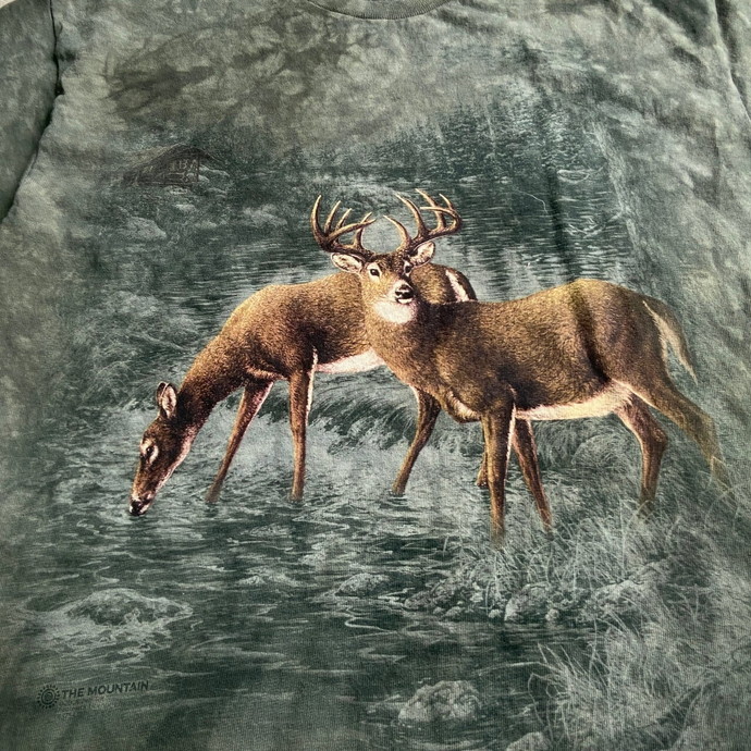 00年代 3D TEES THE MOUNTAIN タイダイ 鹿 シカ オジロジカ Whitetail