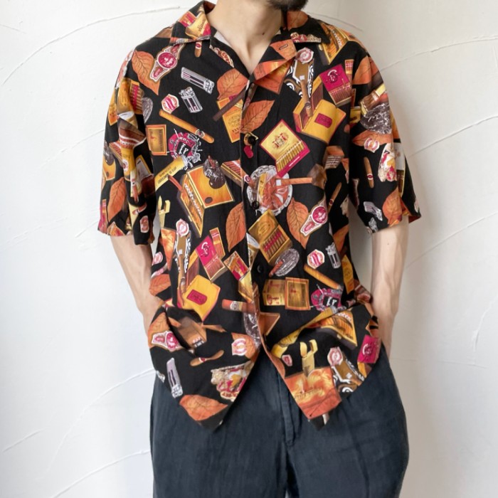 fivecrown patterned shirt オープンカラー 柄シャツ タバコ 葉巻 