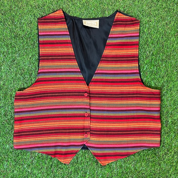 90s Sarape Vest / Vintage ヴィンテージ 古着 メキシカン ネイティブ ...