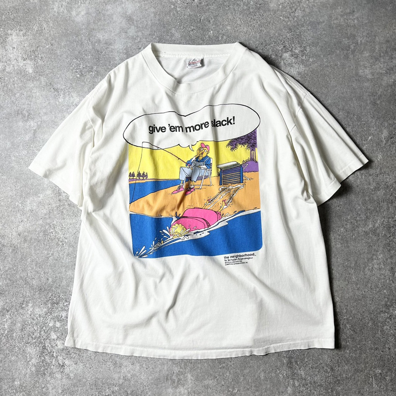 90s USA製 The Neighborhood ジョーク プリント 半袖 Tシャツ XL / 90