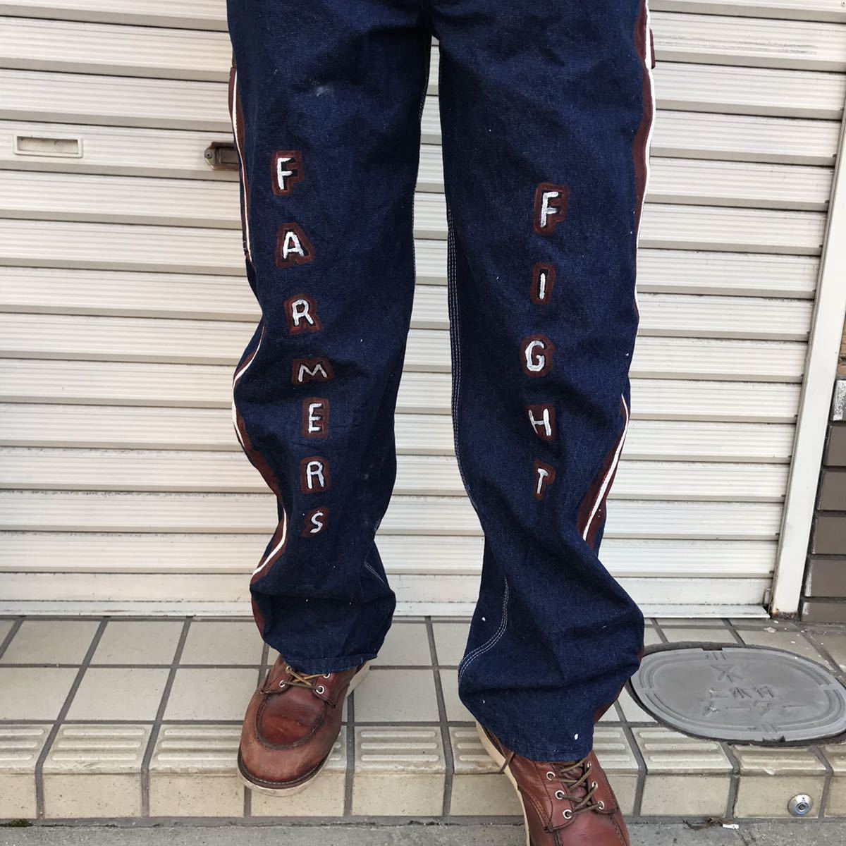 00s ディッキーズ ハンドペイント Dickies コットン ワーク デニム