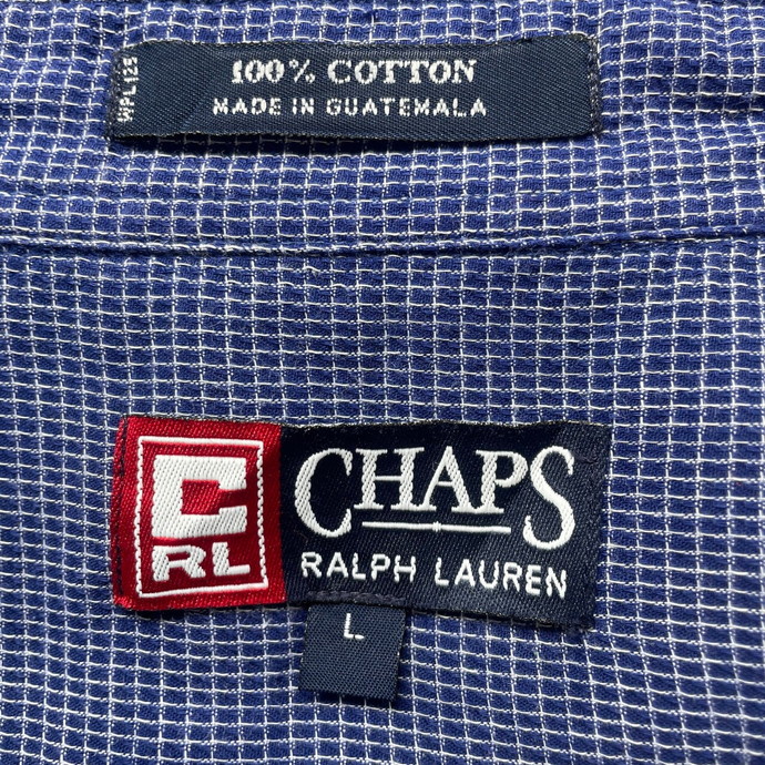 90年代 チャップス ラルフローレン チェック 半袖 ボタンダウンシャツ