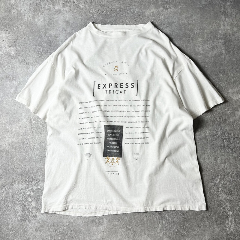 90s EXPRESS TRICOT 企業物 プリント 半袖 Tシャツ / 90年代 オールド ...