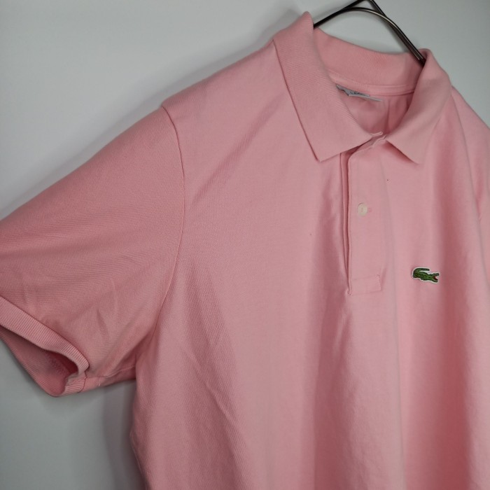 ラコステ　ポロシャツ　刺繍ロゴ　シェルボタン　ユーロ古着　ピンク　4サイズ　M | Vintage.City 古着屋、古着コーデ情報を発信