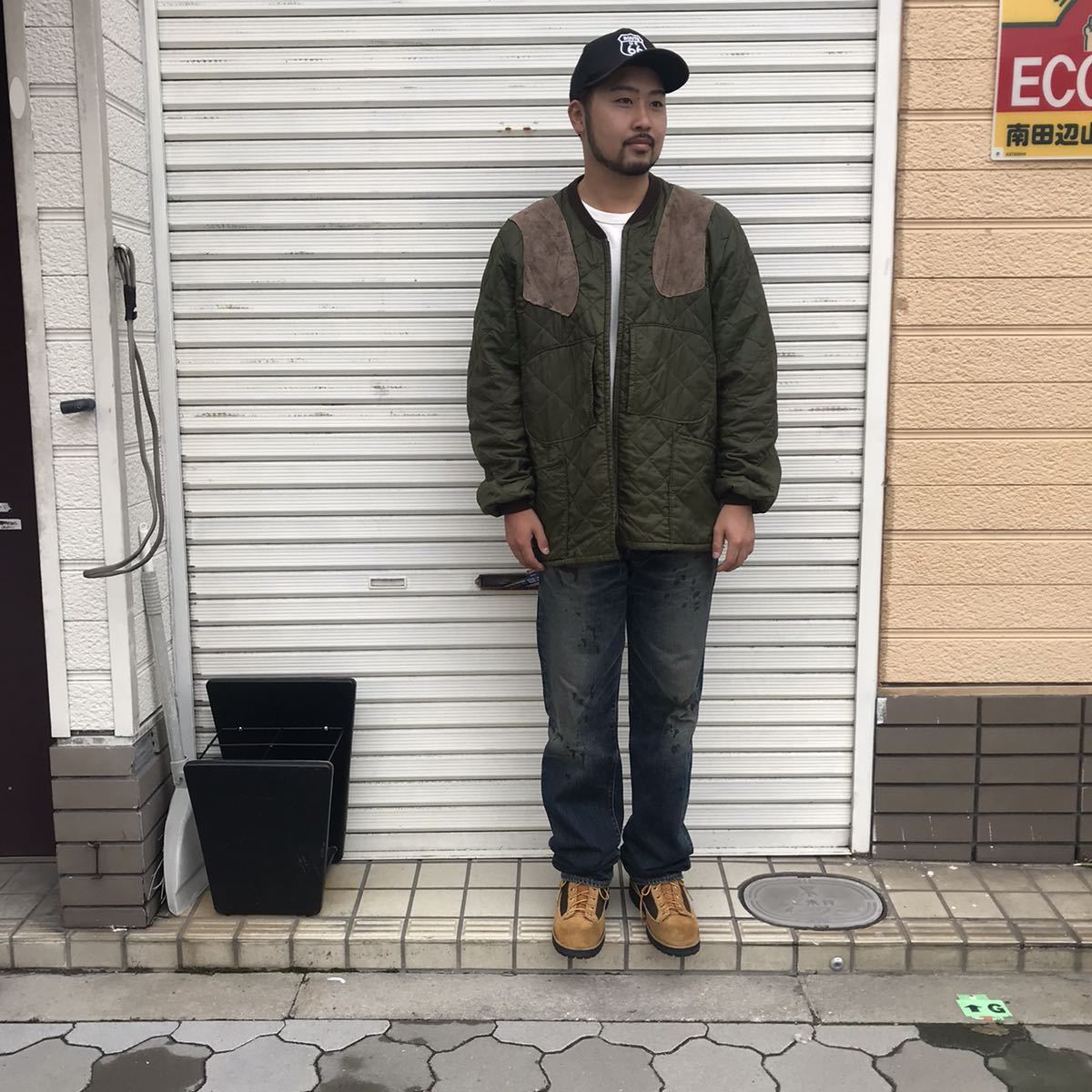 希少 80s 英国製 Barbour バブアー 2ワラント キルティング