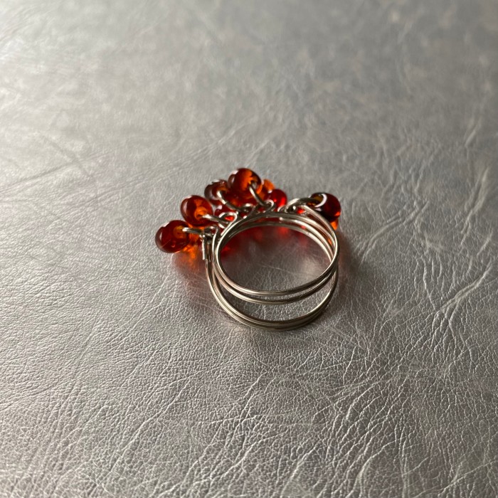 Vintage retro red glass beads ring レトロ ヴィンテージ レッド ガラスビーズ リング | Vintage.City 古着屋、古着コーデ情報を発信