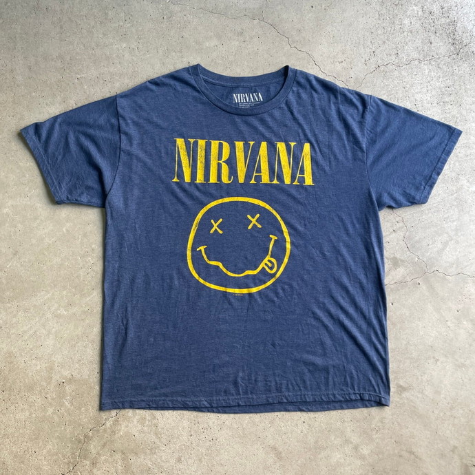 ビッグサイズ NIRVANA ニルヴァーナ スマイル バンドTシャツ プリントT