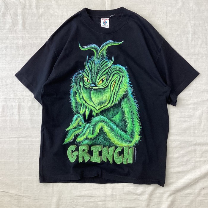 65cm肩幅Dr.Seuss THE GRINCH グリンチ キャラクタープリントTシャツ メンズXXL /eaa351814