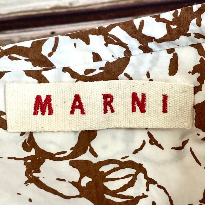 マルニ MARNI レディース チュニック ひざ丈ワンピース 総柄 半袖 