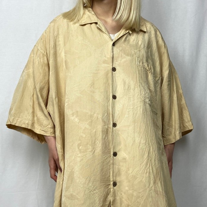 ビッグサイズ Tommy Bahama トミーバハマ 半袖 シルク ハワイアン アロハシャツ メンズ2XL
