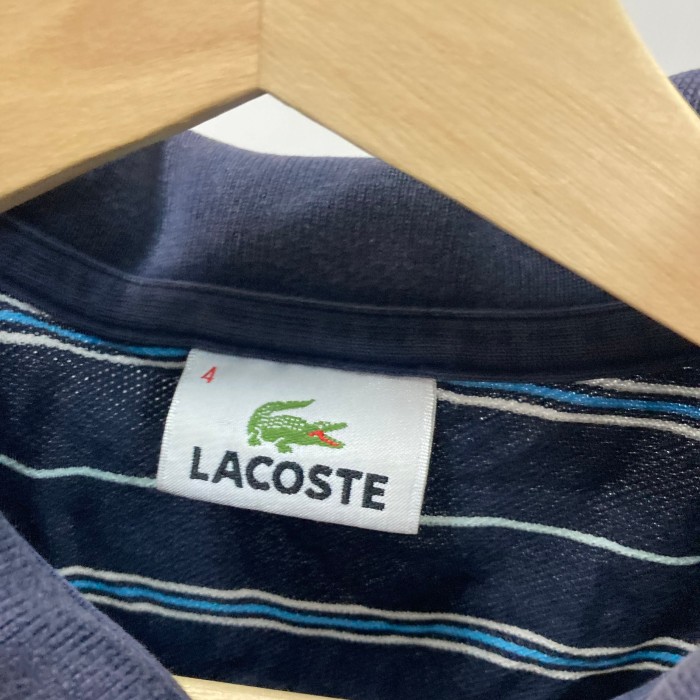 LACOSTE ラコステ ボーダー柄 半袖ポロシャツ　4 | Vintage.City 古着屋、古着コーデ情報を発信