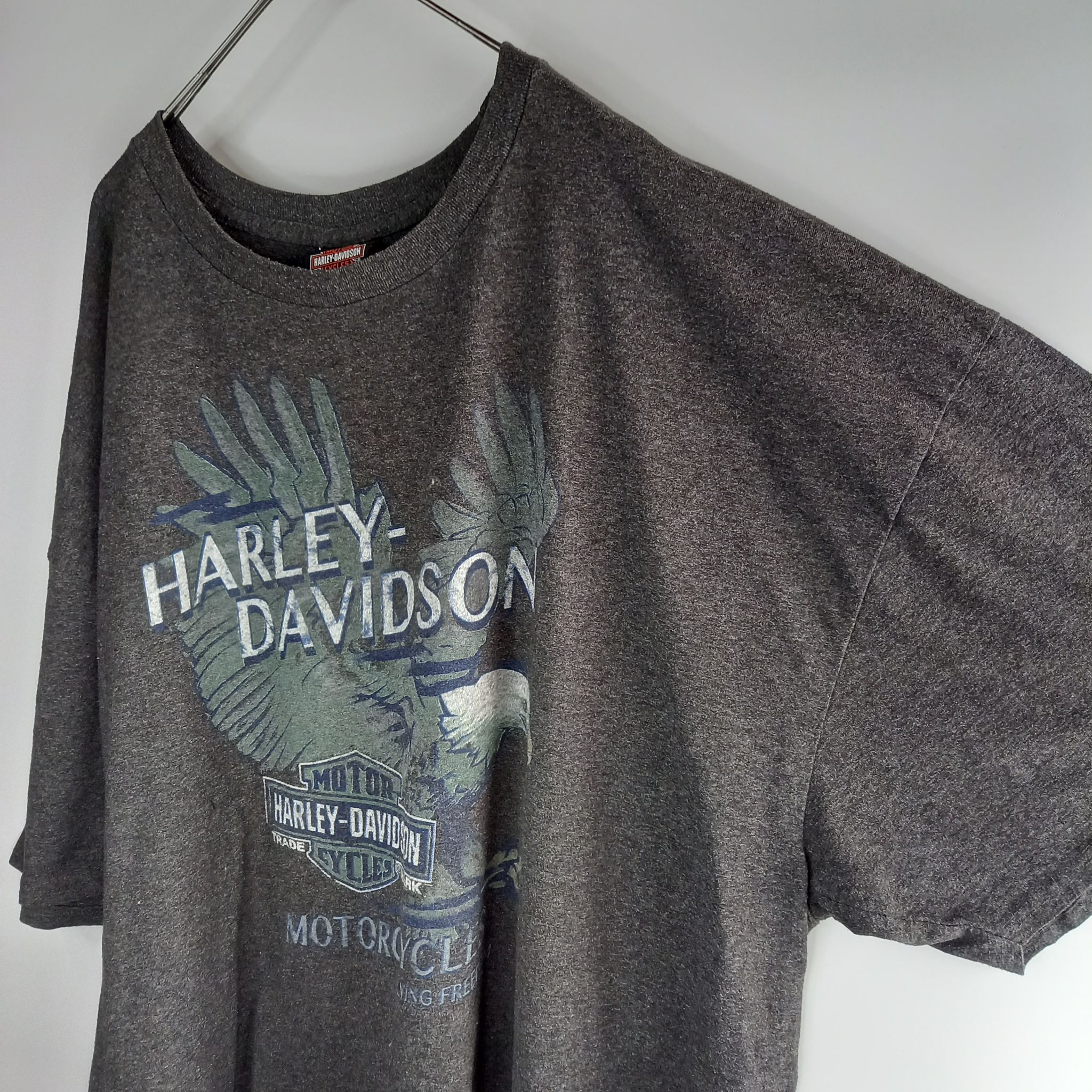 ハーレーダビットソン クルーネック Tシャツ 半袖 オーバーサイズ 両面